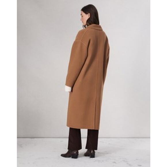 Rag & Bone Thea Italian Wool Camel Brown Long Coat Medium - Picture 5 of 11